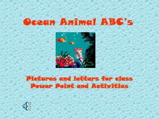 Ocean Animal ABC’s