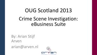 OUG Scotland 2013