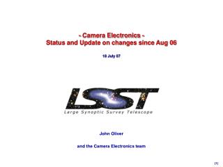 - Camera Electronics - Status and Update on changes since Aug 06 18 July 07