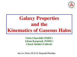 Galaxy Properties and the Kinematics of Gaseous Halos