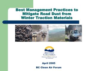 Best Management Practices to Mitigate Road Dust from Winter Traction Materials