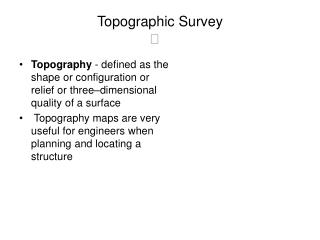 Topographic Survey