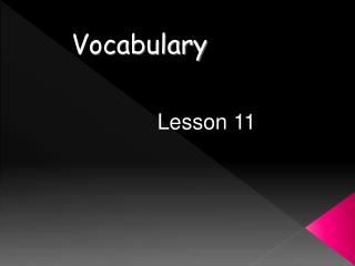 Vocabulary