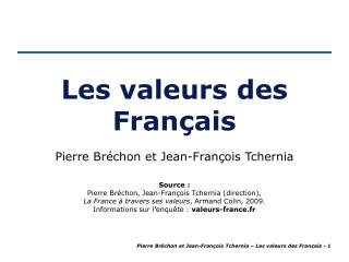 Les valeurs des Français