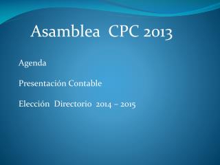 Asamblea CPC 2013