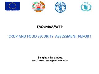 FAO/MoA/ WFP CROP AND FOOD SECURITY ASSESSMENT REPORT