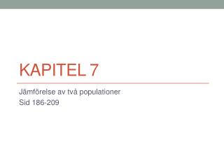 Kapitel 7