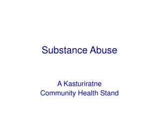 Substance Abuse