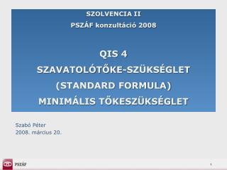 Szabó Péter 2008. március 20.