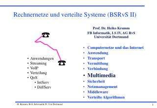 Prof. Dr. Heiko Krumm FB Informatik, LS IV, AG RvS Universität Dortmund