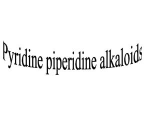 Pyridine piperidine alkaloids