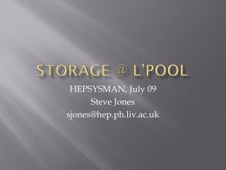 Storage @ L’POOL