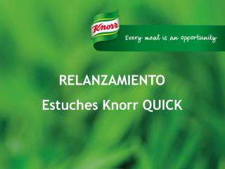 RELANZAMIENTO Estuches Knorr QUICK