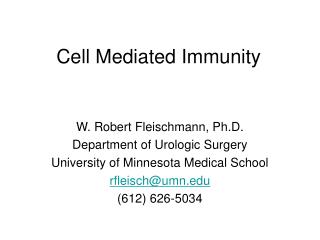 Cell Mediated Immunity