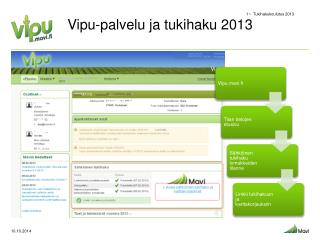 Vipu-palvelu ja tukihaku 2013
