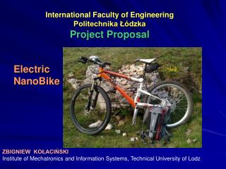International Faculty of Engineering Politechnika Łódzka Project Proposal