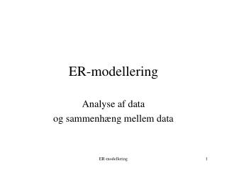 ER-modellering
