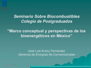 Seminario Sobre Biocombustibles Colegio de Postgraduados