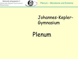 Johannes-Kepler-					Gymnasium Plenum