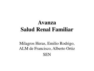 Avanza Salud Renal Familiar