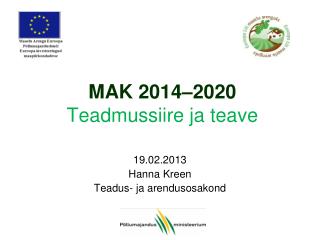 MAK 2014–2020 Teadmussiire ja teave