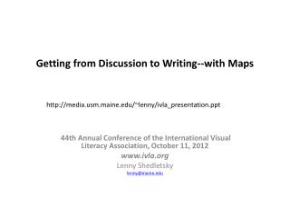 Getting from Discussion to Writing--with Maps