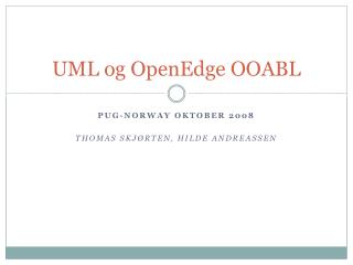UML og OpenEdge OOABL