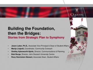 Building the Foundation, then the Bridges: Stories from Strategic Plan to Symphony