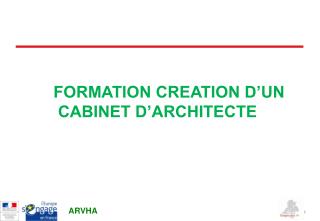FORMATION CREATION D’UN CABINET D’ARCHITECTE
