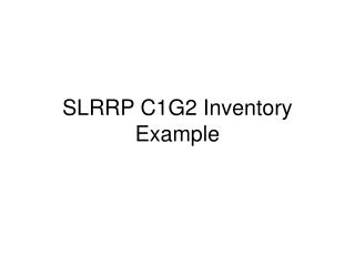 SLRRP C1G2 Inventory Example