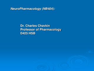NeuroPharmacology (NB404):