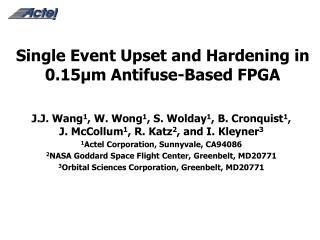Single Event Upset and Hardening in 0.15µm Antifuse-Based FPGA