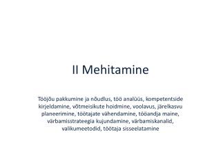 II Mehitamine