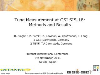 Tune Measurement at GSI SIS-18: Methods and Results