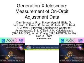 Generation-X telescope: Measurement of On-Orbit Adjustment Data