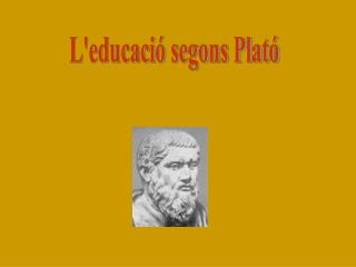 L'educació segons Plató