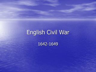 English Civil War