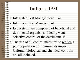 Turfgrass IPM
