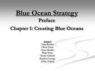 Blue Ocean Strategy Preface Chapter 1: Creating Blue Oceans
