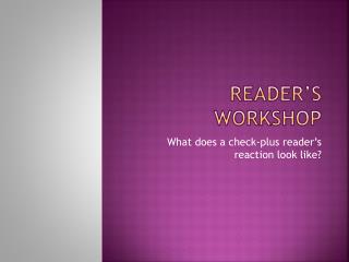 Reader’s Workshop