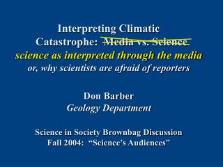 Topic : abrupt climate change