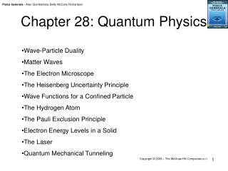 Chapter 28: Quantum Physics