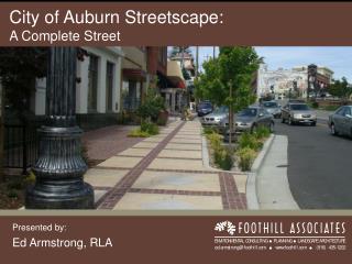 City of Auburn Streetscape: A Complete Street