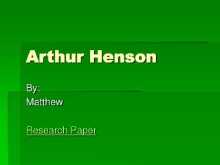 Arthur Henson