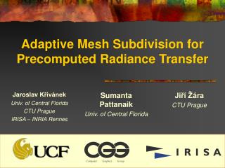 Adaptive Mesh Subdivision for Precomputed Radiance Transfer