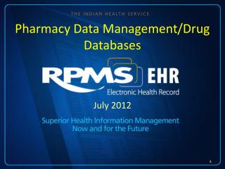 Pharmacy Data Management/Drug Databases