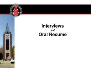 Interviews and Oral Resume