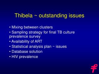 Thibela ~ outstanding issues