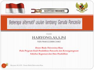 OLEH HARYONO.AS,S.Pd NIP.198403222008121002 Dosen Muda Universitas Riau