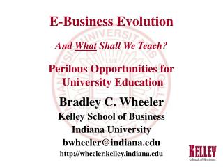 E-Business Evolution And What Shall We Teach? Perilous Opportunities for University Education